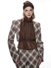 OUDE WAAG High-Neck Shirred Halter Vest OW-OW-25PF-TP03-HZ (BR430 Gray Brown) (OW-25SS-TP02 OW-25PF-TP03)